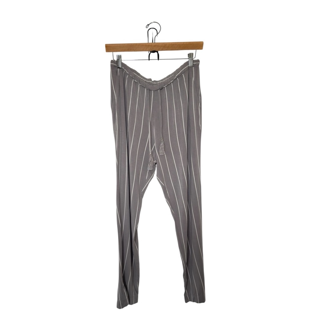 Soma Medium Gray Stripes Soft Pajama Lounge Stretch Resortwear  Breathable Pants